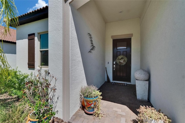 17583 Holly Well Ave, Wimauma, FL 33598 - entrance to property with a tiled roof and stucco siding
