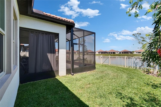 17583 Holly Well Ave, Wimauma, FL 33598 - view of yard with a residential view, a lanai, and a fenced backyard