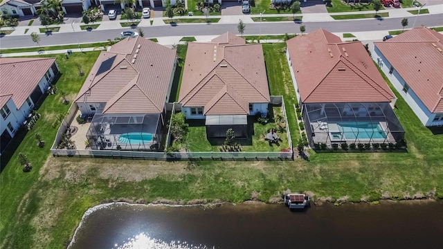 17583 Holly Well Ave, Wimauma, FL 33598 - drone / aerial view featuring a residential view and a water view