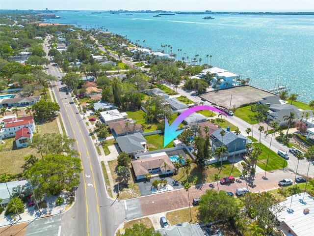 225 Cevera Dr, Dunedin, FL 34698 - drone / aerial view featuring a residential view and a water view