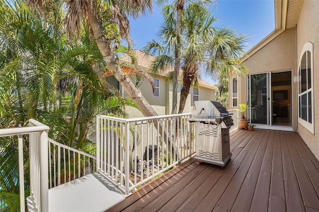 2613 59th St S, Gulfport, FL 33707 - wooden terrace featuring grilling area
