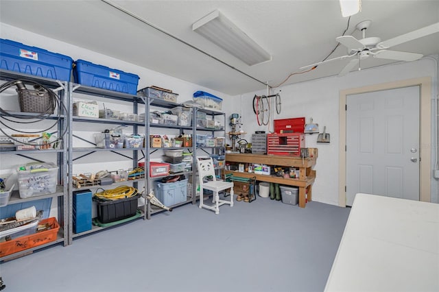 2613 59th St S, Gulfport, FL 33707 - storage room with a ceiling fan