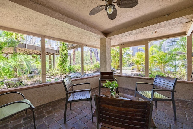 2613 59th St S, Gulfport, FL 33707 - sunroom / solarium with ceiling fan
