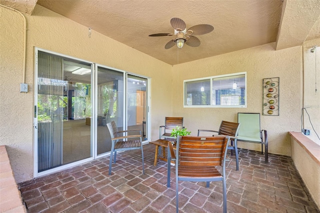 2613 59th St S, Gulfport, FL 33707 - view of patio / terrace with ceiling fan and outdoor dining space