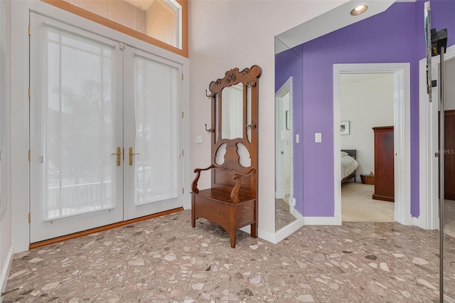 2613 59th St S, Gulfport, FL 33707 - foyer entrance featuring french doors and baseboards