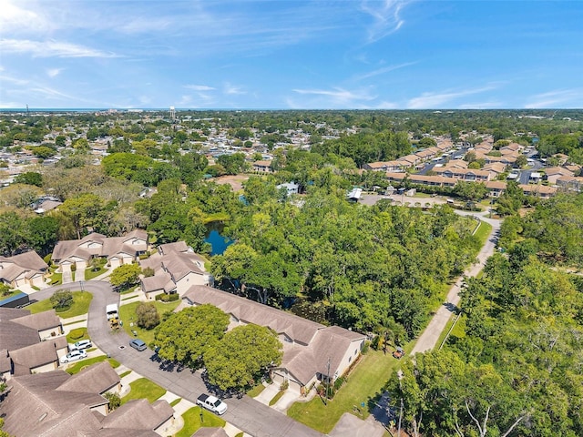 aerial view with a residential view