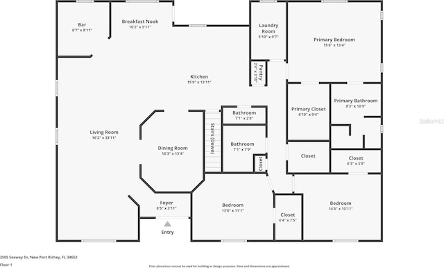 3505 Seaway Dr, New Port Richey, FL 34652 - view of home floor plan