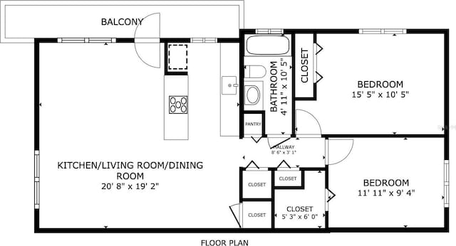 1821 Bough Ave Unit 4, Clearwater, FL 33760 - view of room layout