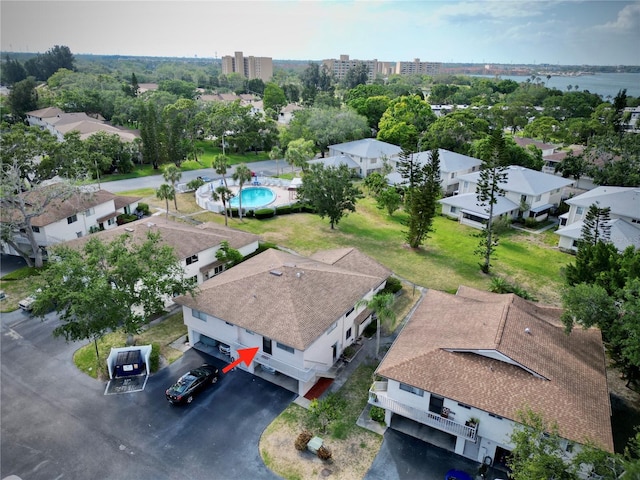 1821 Bough Ave Unit 4, Clearwater, FL 33760 - bird's eye view of a pool area