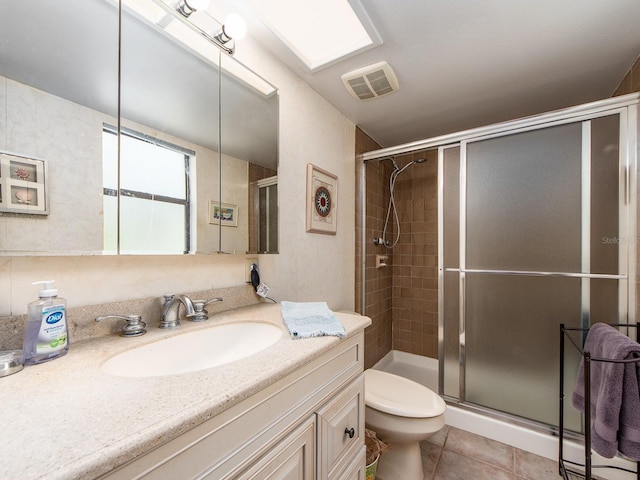 2555 Royal Pines Cir Unit A, Clearwater, FL 33763 - bathroom with vanity, a stall shower, and tile patterned flooring