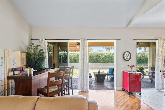 living area featuring wood finished floors