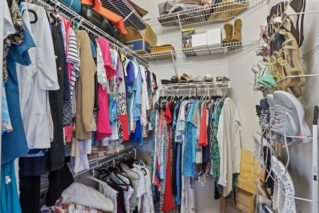 view of walk in closet