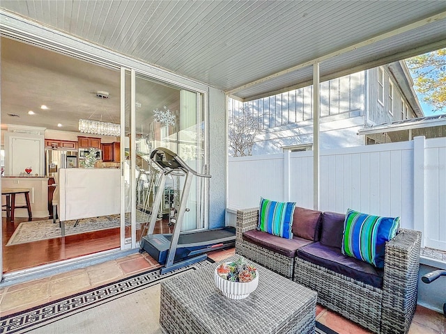 16819 Stanza Ct, Tampa, FL 33624 - sunroom / solarium with an outdoor living space