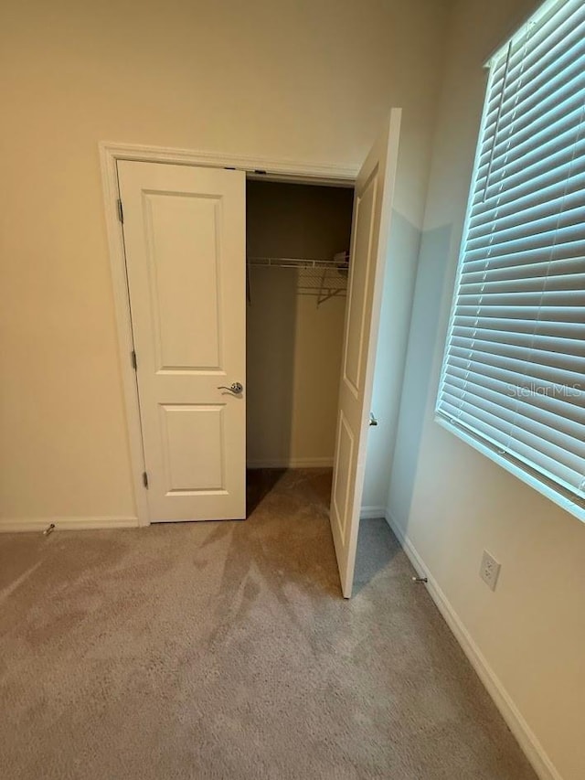 7937 Wheat Stone Dr, Zephyrhills, FL 33540 - unfurnished bedroom with carpet floors, baseboards, and a closet
