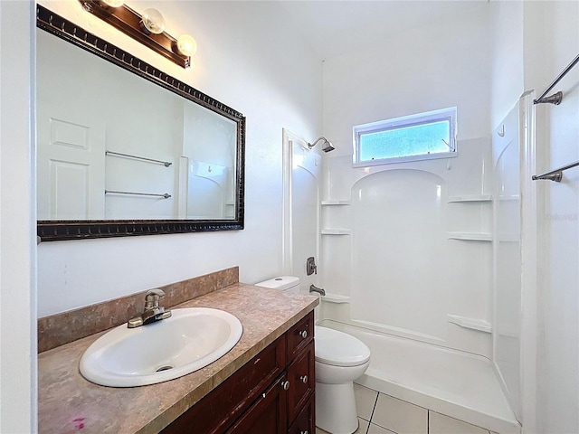 11535 Wellman Dr, Riverview, FL 33578 - full bath with toilet, walk in shower, vanity, and tile patterned floors