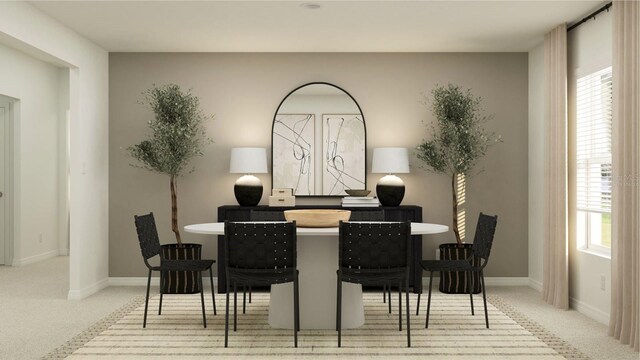 5026 Barnet Dr, Davenport, FL 33837 - dining space with baseboards and carpet floors