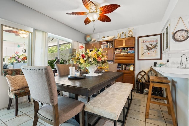 1655 S Highland Ave Unit C155, Largo, FL 33756 - dining room featuring ceiling fan and light tile patterned floors