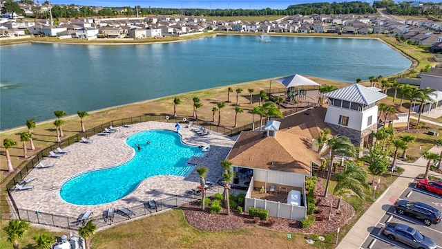 bird's eye view with a residential view