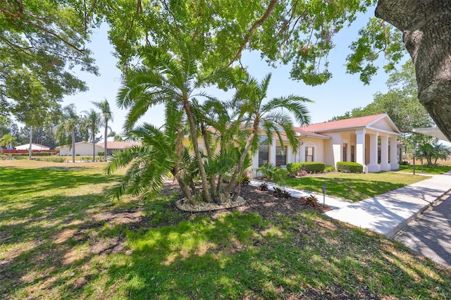 319 Kelsey Way, Sun City Center, FL 33573 - view of front of home featuring stucco siding and a front yard