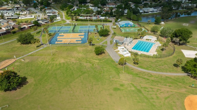 4520 Wescott Ln, Tampa, FL 33624 - birds eye view of property featuring a residential view and a water view