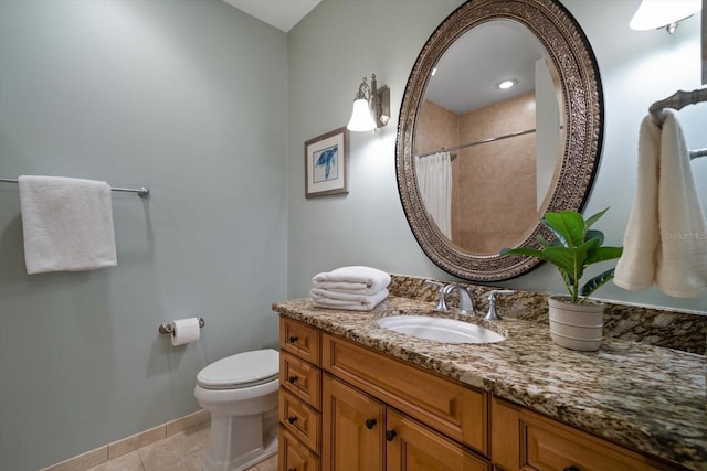 202 Windward Psge Unit 304, Clearwater Beach, FL 33767 - bathroom featuring vanity, tile patterned flooring, and a shower with curtain
