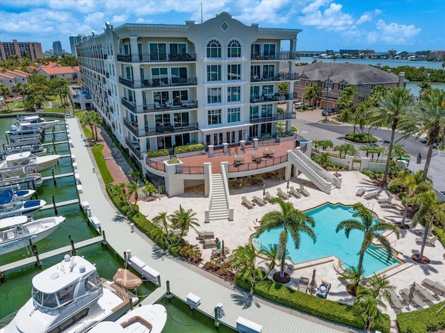 202 Windward Psge Unit 304, Clearwater Beach, FL 33767 - bird's eye view of a large body of water and a pool