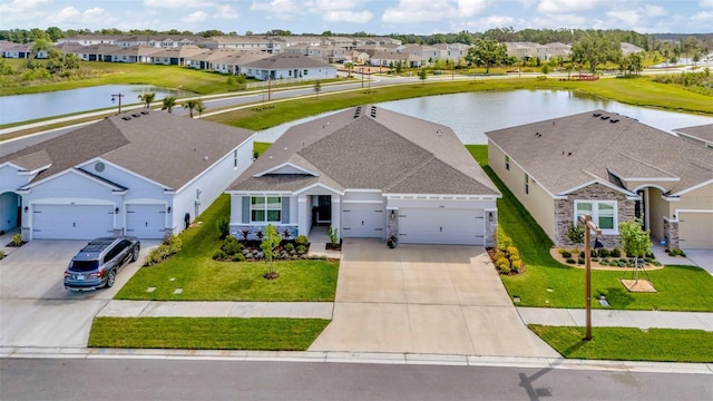 3504 Golden Wheat Ln, Plant City, FL 33565 - aerial view of residential area featuring a large body of water