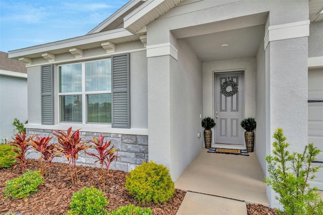 3504 Golden Wheat Ln, Plant City, FL 33565 - property entrance featuring stone siding and stucco siding