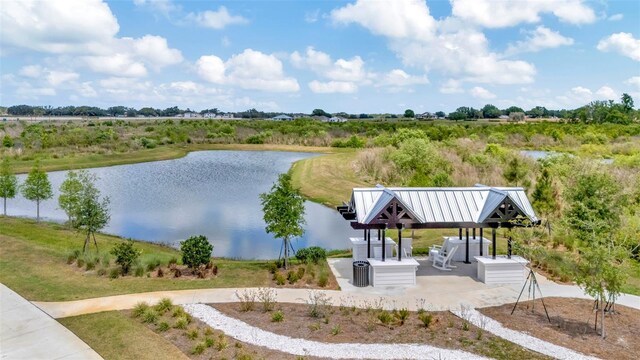 3504 Golden Wheat Ln, Plant City, FL 33565 - surrounding community featuring a water view and a gazebo
