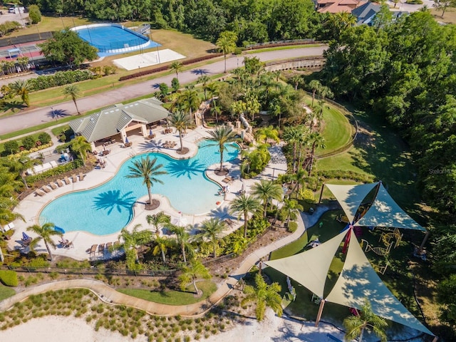 birds eye view of property