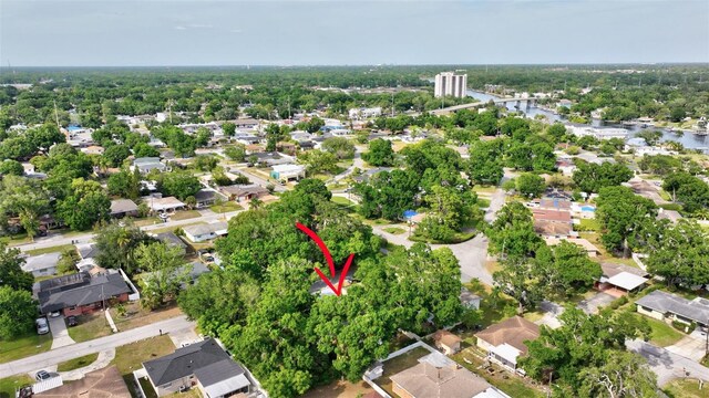 aerial view featuring a residential view