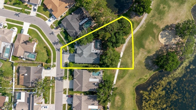11209 Pocket Brook Dr, Tampa, FL 33635 - birds eye view of property featuring golf course view and a residential view