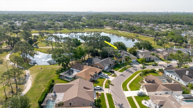 11209 Pocket Brook Dr, Tampa, FL 33635 - drone / aerial view featuring a residential view and a water view