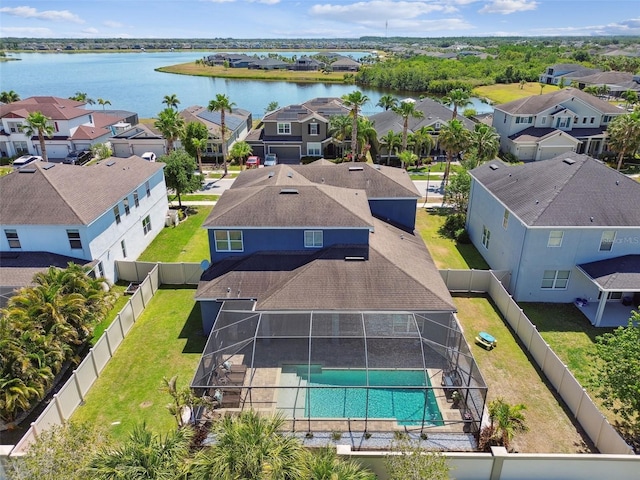 11852 Lake Lucaya Dr, Riverview, FL 33579 - aerial view featuring a residential view and a water view