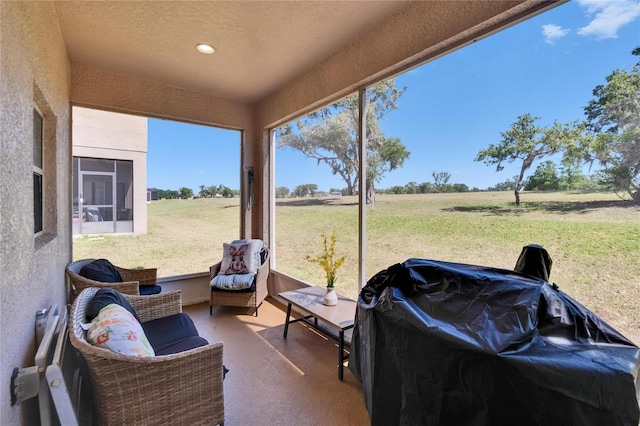 13421 Sydney Rd, Valrico, FL 33594 - view of patio featuring grilling area and a rural view