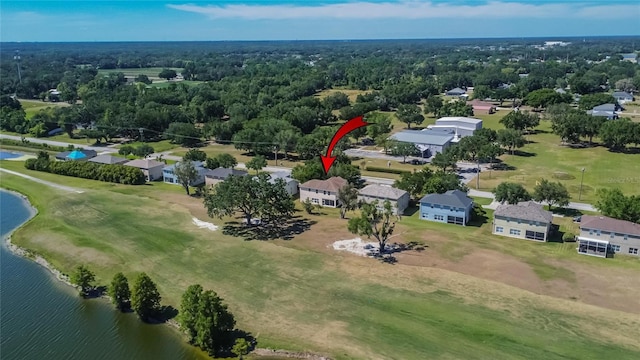 13421 Sydney Rd, Valrico, FL 33594 - drone / aerial view with a residential view, a water view, and golf course view