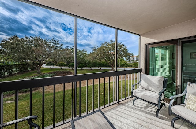 view of sunroom
