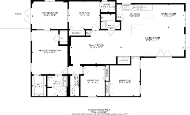 6811 S Himes Ave, Tampa, FL 33611 - home floor plan