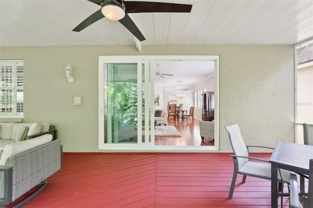 15324 Sherwood Forest Dr, Tampa, FL 33647 - deck featuring a ceiling fan