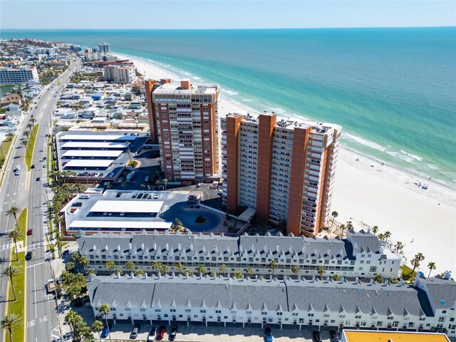 17960 Gulf Blvd Unit 111, Redington Shores, FL 33708 - aerial view with a water view and a view of the beach