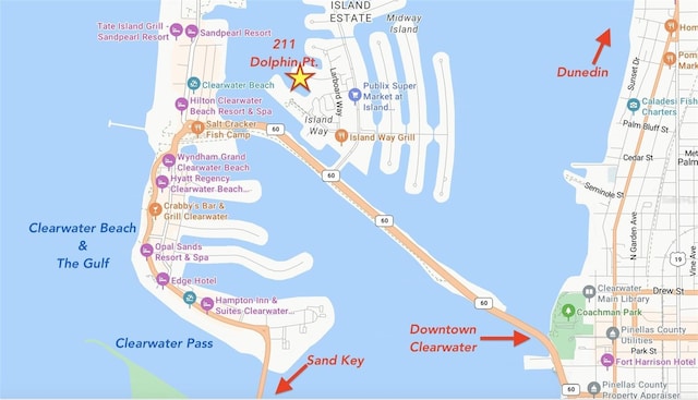 211 Dolphin Pt Unit 403, Clearwater Beach, FL 33767 - map / location