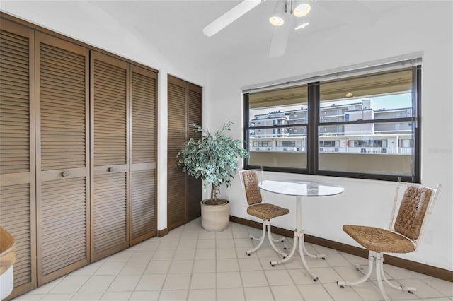 4450 Gulf Blvd Unit 114, St Pete Beach, FL 33706 - dining room featuring healthy amount of natural light and ceiling fan