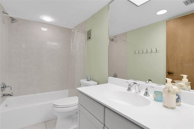 4450 Gulf Blvd Unit 114, St Pete Beach, FL 33706 - full bathroom featuring vanity, shower / tub combo, and tile patterned flooring