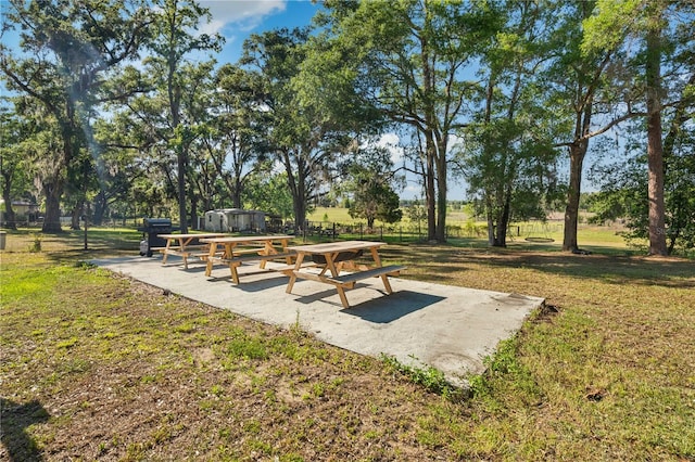 view of community with a lawn