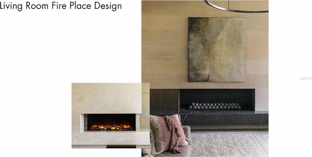 812 W Braddock St, Tampa, FL 33603 - detailed view of a warm lit fireplace
