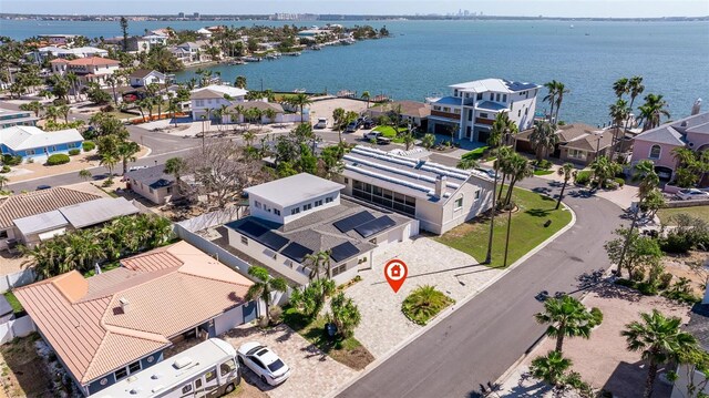 233 45th Ave, St Pete Beach, FL 33706 - aerial perspective of suburban area with a large body of water