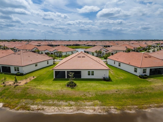 bird's eye view with a residential view