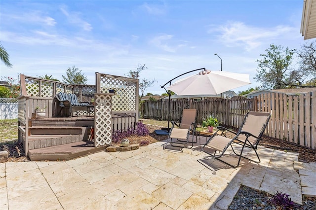1344 Dartmouth Dr, Holiday, FL 34691 - view of patio / terrace featuring a fenced backyard