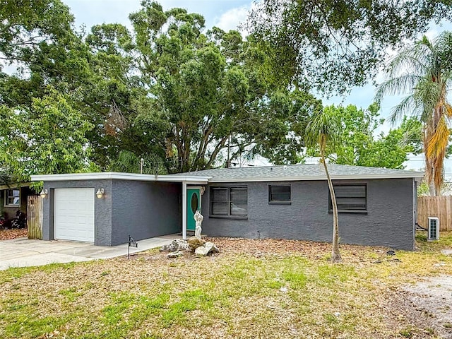 8648 78th Pl, Seminole, FL 33777 - ranch-style house with a garage, driveway, and stucco siding