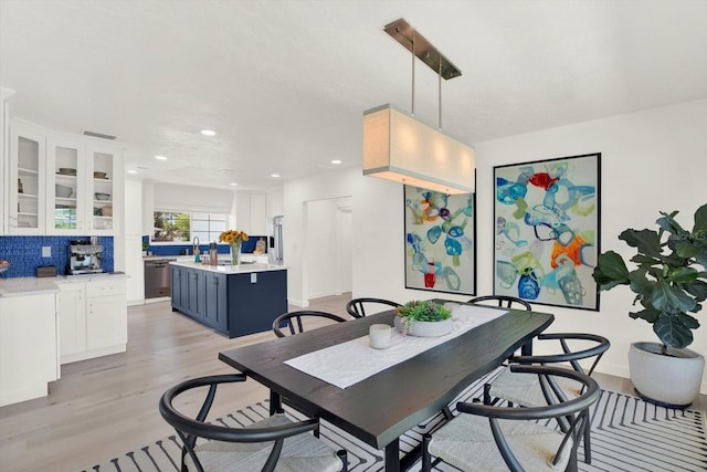 420 48th St N, Saint Petersburg, FL 33713 - dining space featuring recessed lighting and light wood-style floors
